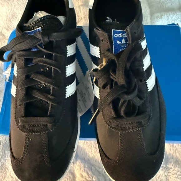 ADIDAS SL 72 RS SHOES KIDS SIZE 6 CORE BLACK/WHT/BLU BRAND NEW IN BOX - Picture 14 of 15